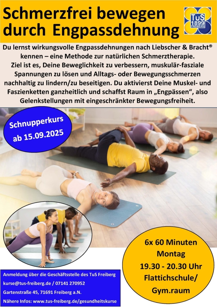 Werbeplakat Engpassdehnungen