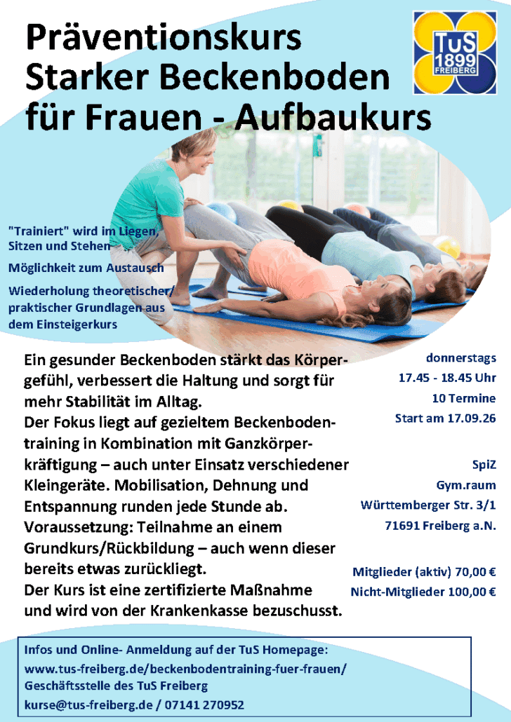Werbung Beckenboden Aufbau Sept